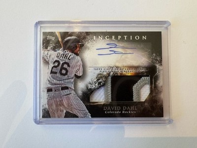 David Dahl 2018 Topps Inception 3 Color Patch AUTO 5/30 Rockies