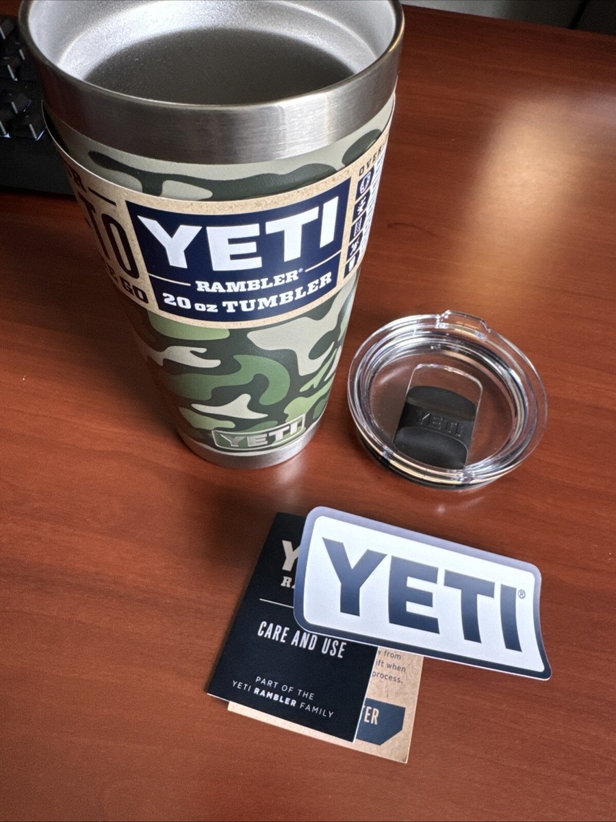 New Yeti Rambler 20oz Tumbler Camo Rare Ltd Edition Camouflage
