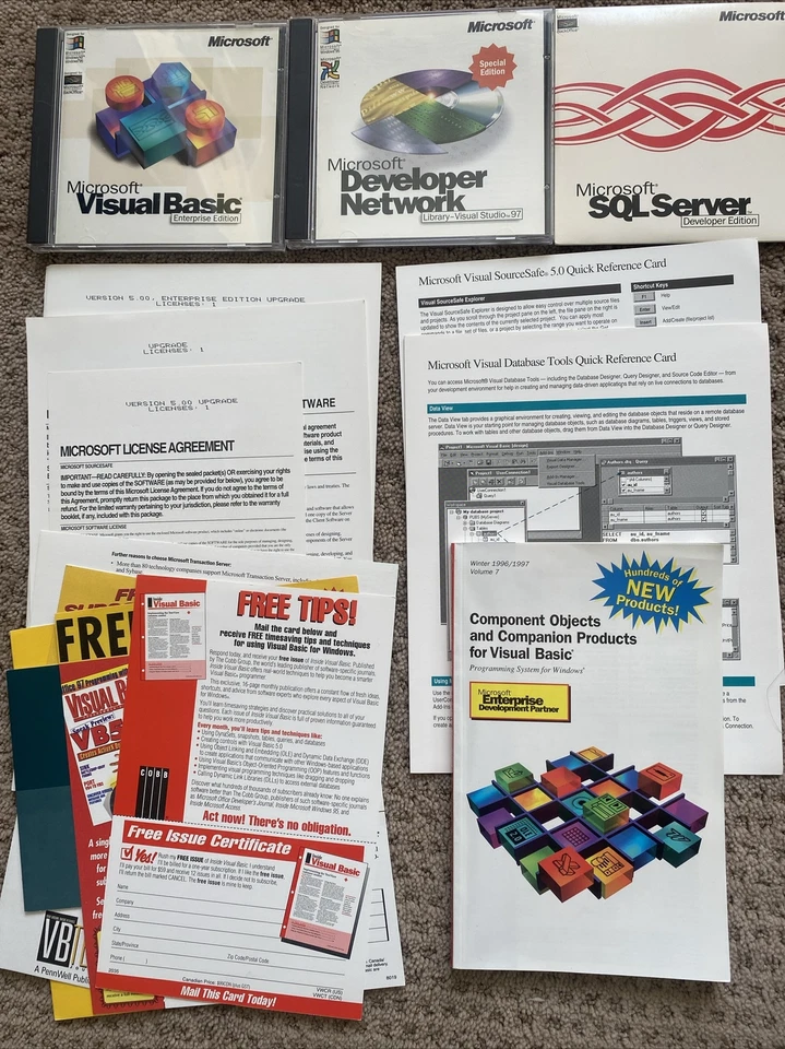 Microsoft Visual Basic 5.0 Enterprise Edition Upgrade with CD keys. - Image 2 of 4