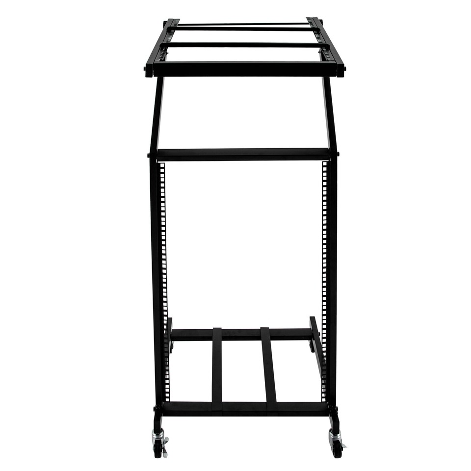 Iron 16U Rolling Rack Stage Amp Mount DJ Mixer Case Stand Studio