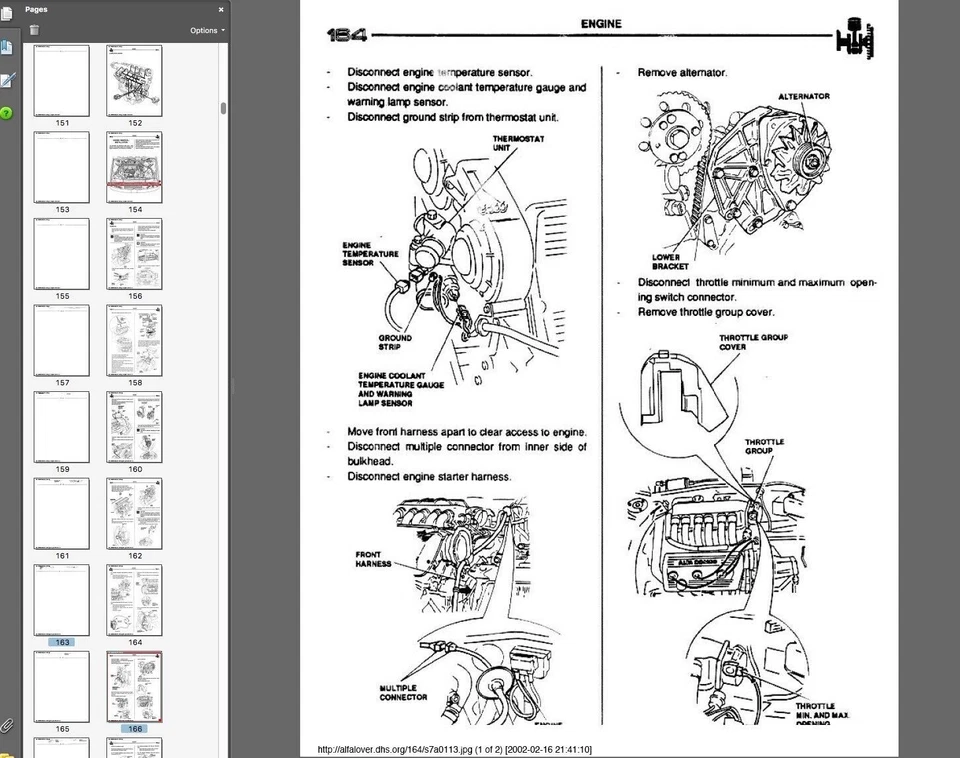 Alfa Romeo 164  manuale officina - repair manual su cd - Immagine 3 di 4