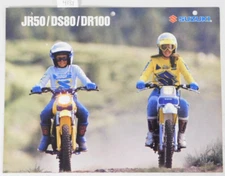 1990 Genuine Suzuki JR50 DS80 DR100 Factory Sales Ad Spec Sheet BROCHURE OEM 90