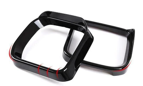 Cubierta de visera de lluvia con espejo retrovisor lateral negro ABS para Land Rover Defender 2020-2025 - Imagen 4 de 10