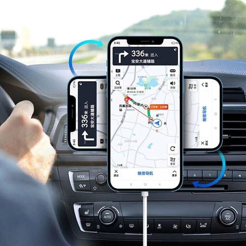 Support Support Magnétique Chargeur Voiture Sans Fil 15W pour iPhone 13 14 15 16 Pro Max US - Photo 8 sur 10