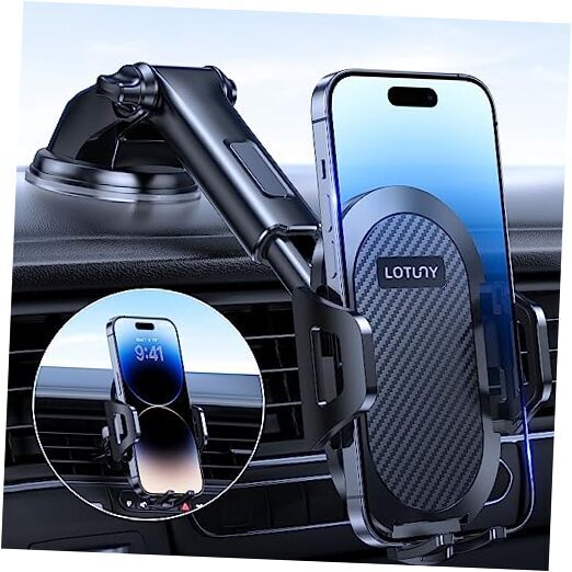 Universal Phone Mount for Car, Reliable Suction Hands-Free Car Phone Holder-image