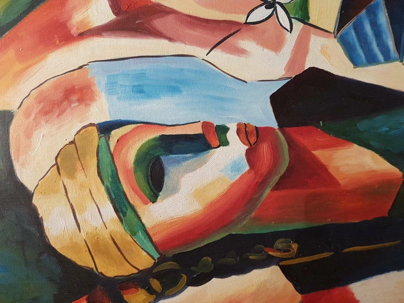 Abstract Colourful Woman Painting Ready To Hang Art Gumtree Australia Wanneroo Area Clarkson 1255421916