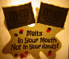 M M's MELT IN YOUR MOUTH VINTAGE 1970's FUNNY IRON ON TRANSFER R CRUMB B-10