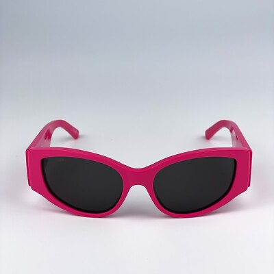 Balenciaga Women Sunglasses Pink Fuchsia Grey Oval BB0258S 004