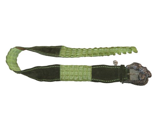 Genuine Alligator Vintage Belt Made in USA tagged as 32 Handmade Genuine Alligator Belt | Made In USA – DaLuca Straps main image 4