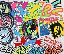 Vintage G&S Gordon & Smith Skate Skateboard Sticker Decal, NEW NOS, Your Choice