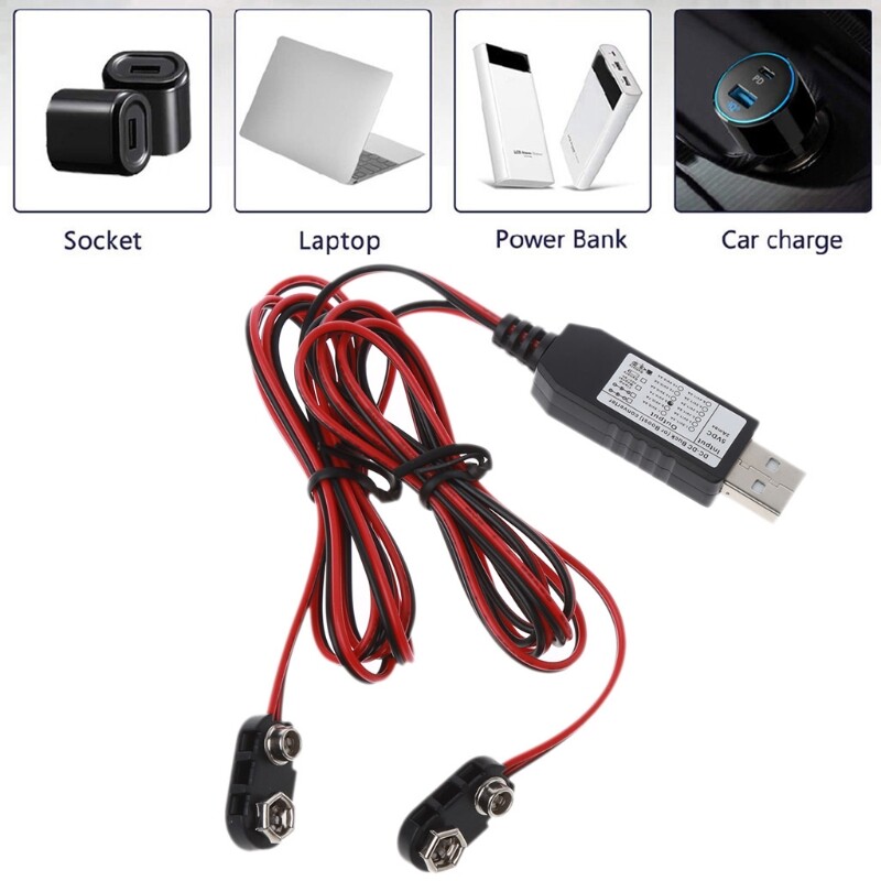 6F22 9V Battery Eliminator Replace Your 9-Volt Batteries By USB/Type C  Adapter