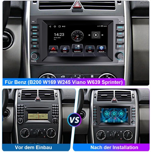 Autoradio 2+64G Android 14 Carplay DAB+ GPS Für Mercedes Benz A/B-Klasse - Bild 6 von 22