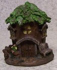 Garden Accent Fairy or Gnome Tree Trunk House NEW 4" tall