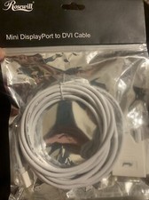 15 FT. White Mini DisplayPort to DVI Cable NEW 