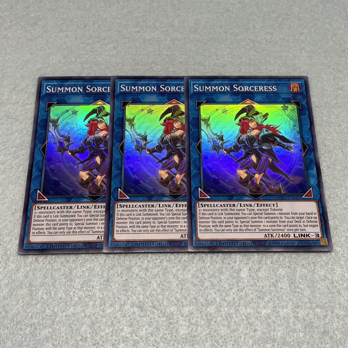 Yugioh Summon Sorceress SOFU Limited Ed Super Rare 3 Card Playset NM | eBay Yugioh Summon Sorceress SOFU Limited Ed Super Rare 3 Card Playset NM | eBay