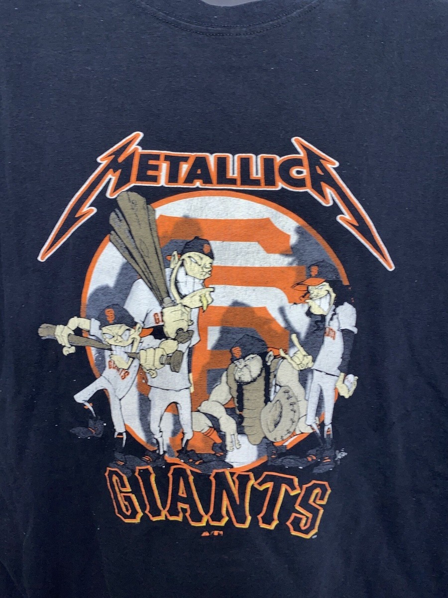 METALLICA San Francisco SF Giants Mens Crew Neck T-Shirt XXL