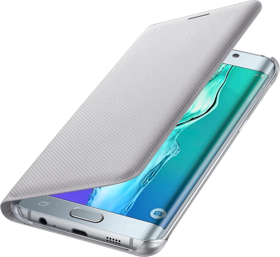 Samsung Etui Flip EF-WG928PSEG Custodia per Samsung Galaxy S6 Edge Plus, Argento - Immagine 4 di 4