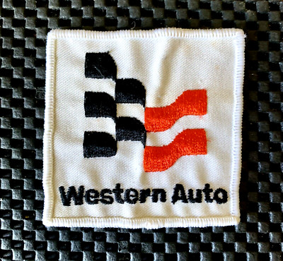 WESTERN AUTO EMBROIDERED SEW ON ONLY PATCH CLOSED IN 2003 AUTO PARTS 3'' X 3'' NOS