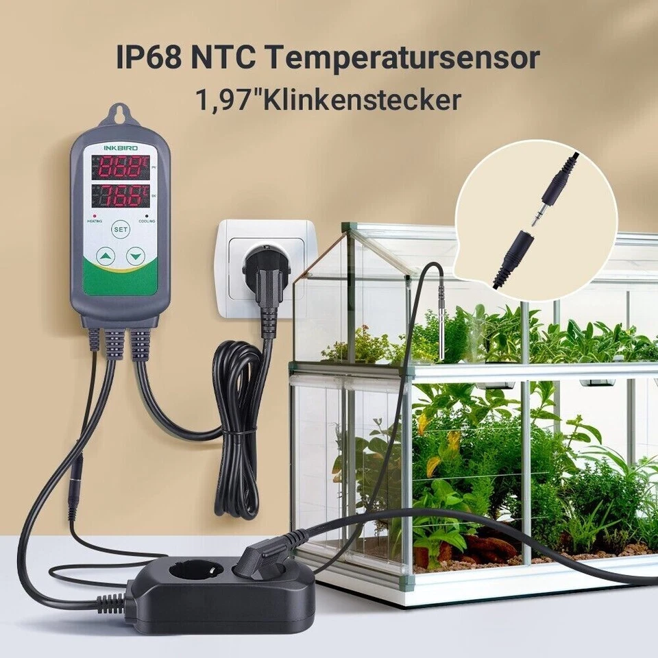 INKBIRD Digitale Temperaturregler ITC-308S Thermostat Abnehmbar Temperatur Sonde - Bild 4 von 4