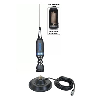 #ad Sirio Turbo 5000 PL CB Radio Antenna Magnetic Base 145mm GBP 74.99