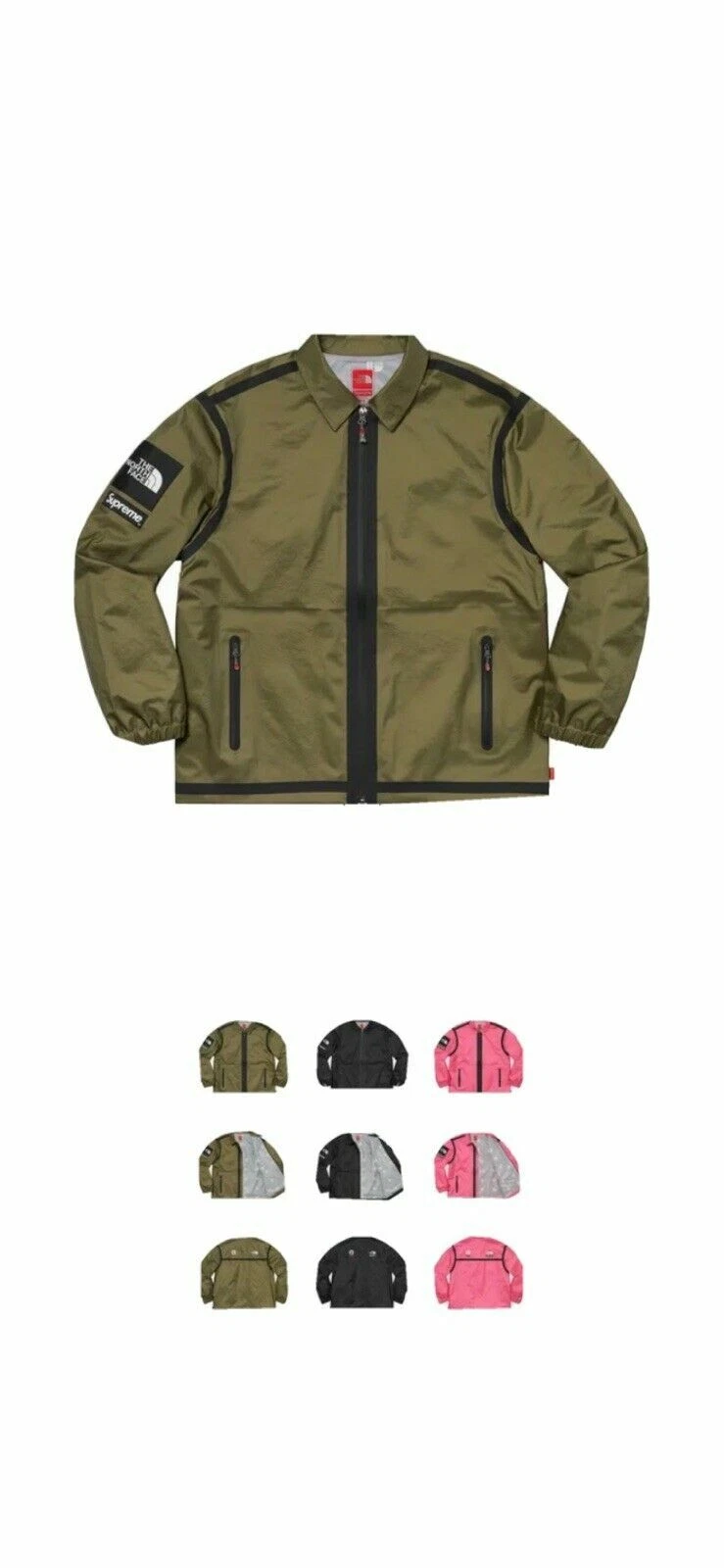 Veste ruban adhésif extérieur Supreme X North Face Summit Series taille grande olive SS21 