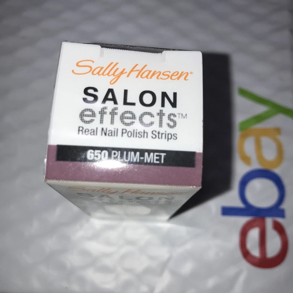 Tiras de uñas reales SALLY HANSEN efectos de salón 650 ciruela-met sin sellar nuevas en caja Foto 2 de 2