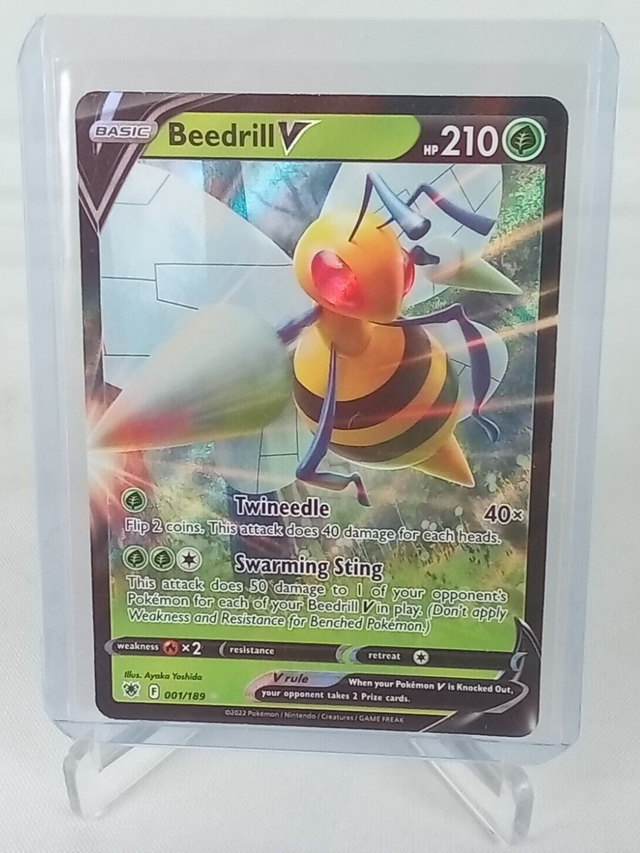 Beedrill V 1/189 Rare Holo Pokmon Card 2022