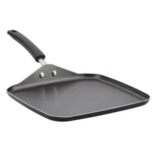 SQUARE FRYING PAN 11-Inch Aluminum Non-Stick Griddle, Black