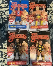 SET OF 4 Mattel LJN WWE Superstars Hulk Hogan Dusty Rhodes John Cena Logan Paul