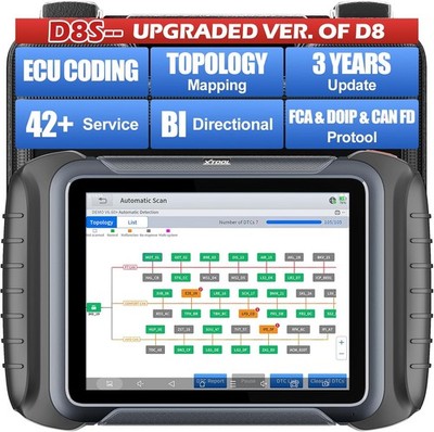 XTOOL D8S Bidirektionales Scanner KFZ OBD2 Diagnosegerät Schlüsselprogrammierer
