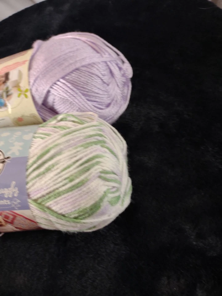 New • 2 Skeins Yarn • Bernat & Snuggly Wuggly | Multi Color & Lilac - Image 3 of 4