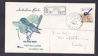 1964 AUSTRALIAN BIRDS 2'5 PRE-DECIMAL STAMP REGISTERED ROYAL FIRST DAY COVER #9