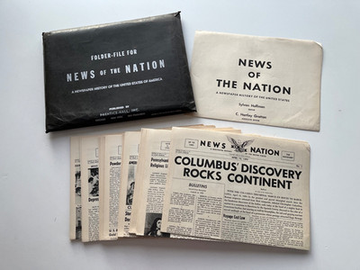 1943/1947 Prentice Hall News Of The Nation. 1493-1945.  Sylvan Hoffman Editor.