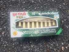 Vtg Joy Bright Christmas 10 Light Candolier Electric Candles