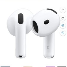 Apple AirPods 4 Wireless Bluetooth In-Ear Earbuds with Built-In Mic, White
