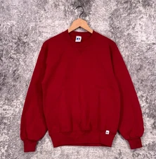 Vintage Russell Athletic Sweatshirt Small Mens Made USA Crewneck Deep Red