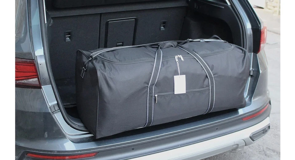 HeavyDuty XL 34" Black Travel Luggage Holdall Suitcase Duffle Cargo Storage Bag - Image 2 of 3
