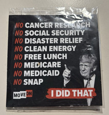 NEW TRUMP - I DID THAT "Move On" BUMPER STICKER 3.75  x3.75  NEW Free Shipping