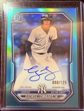 2026 Bowman Chrome Prospects George Lombard Jr Aqua Refractor Auto /125 Yankees