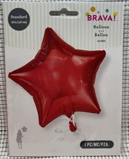 Lot Of 3 Brava! Star Balloon Standard 18 Inch *Red*