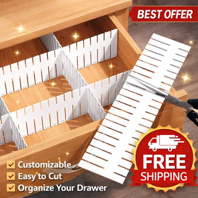 Verstellbare Schubladenteiler 4/8 Pack Zum Selbermachen Kunststoff Organizer Socken Make-up Aufbewahrung