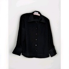 Damenbluse Seide In Schwarz Größe 48 von Elegance Paris 