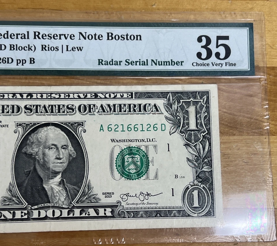 2013 $1 FRN Boston Fr#3002-A Reader # PMG 35 Choice Very Fine - Image 3 of 4
