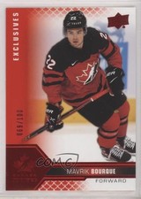 2022 Team Canada Juniors Men's U-20 UD Exclusives 69/100 Mavrik Bourque #4 1n3b