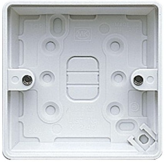 (W1.4) K2140WHI - MK Moulded Surface Box 1 Gang 30mm - White