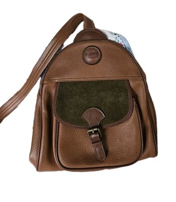 Esprit Bag Brown Leather Vintage Preppy Adj Strap Classic