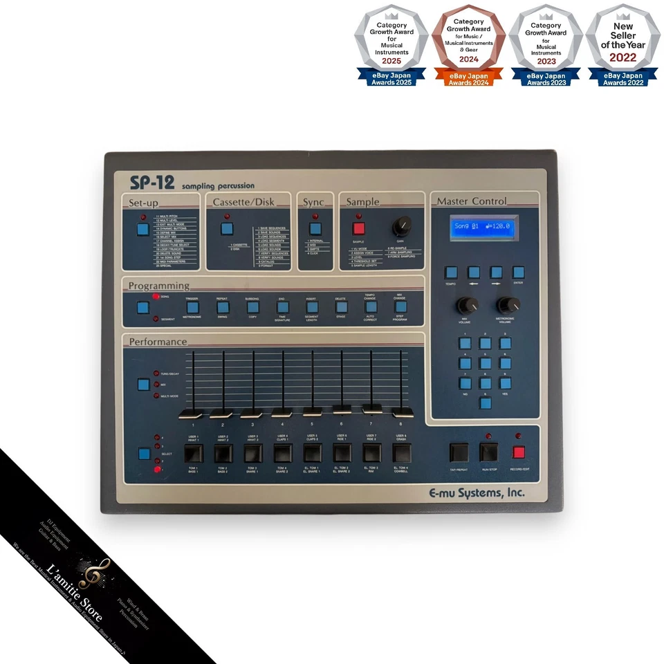 E-mu SP-12 TURBO Sampling Percussion Drum Machine SP12 Sampler Emu Testé Japon - Photo 1/4