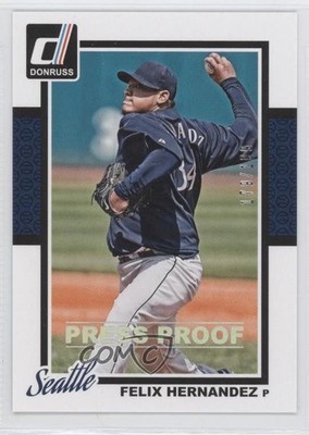 2014 Panini Donruss Press Proof Silver 179/199 Felix Hernandez #75 3w0