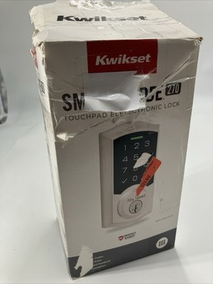 Kwikset SmartCode 270 Touchpad Electronic Deadbolt Satin Nickel 992700-002 READ