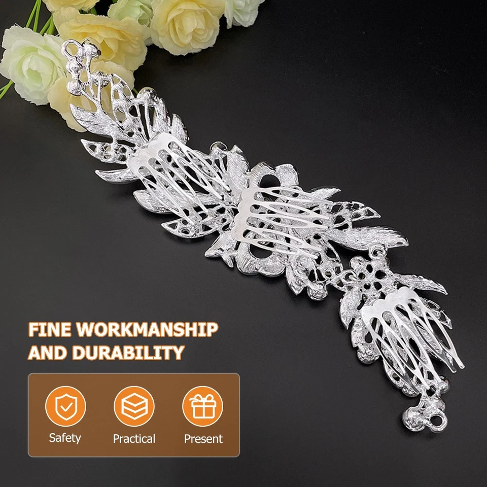 Pettinino Sposa Per Capelli Copricapo Da Accessori Pettine Della - Immagine 4 di 4